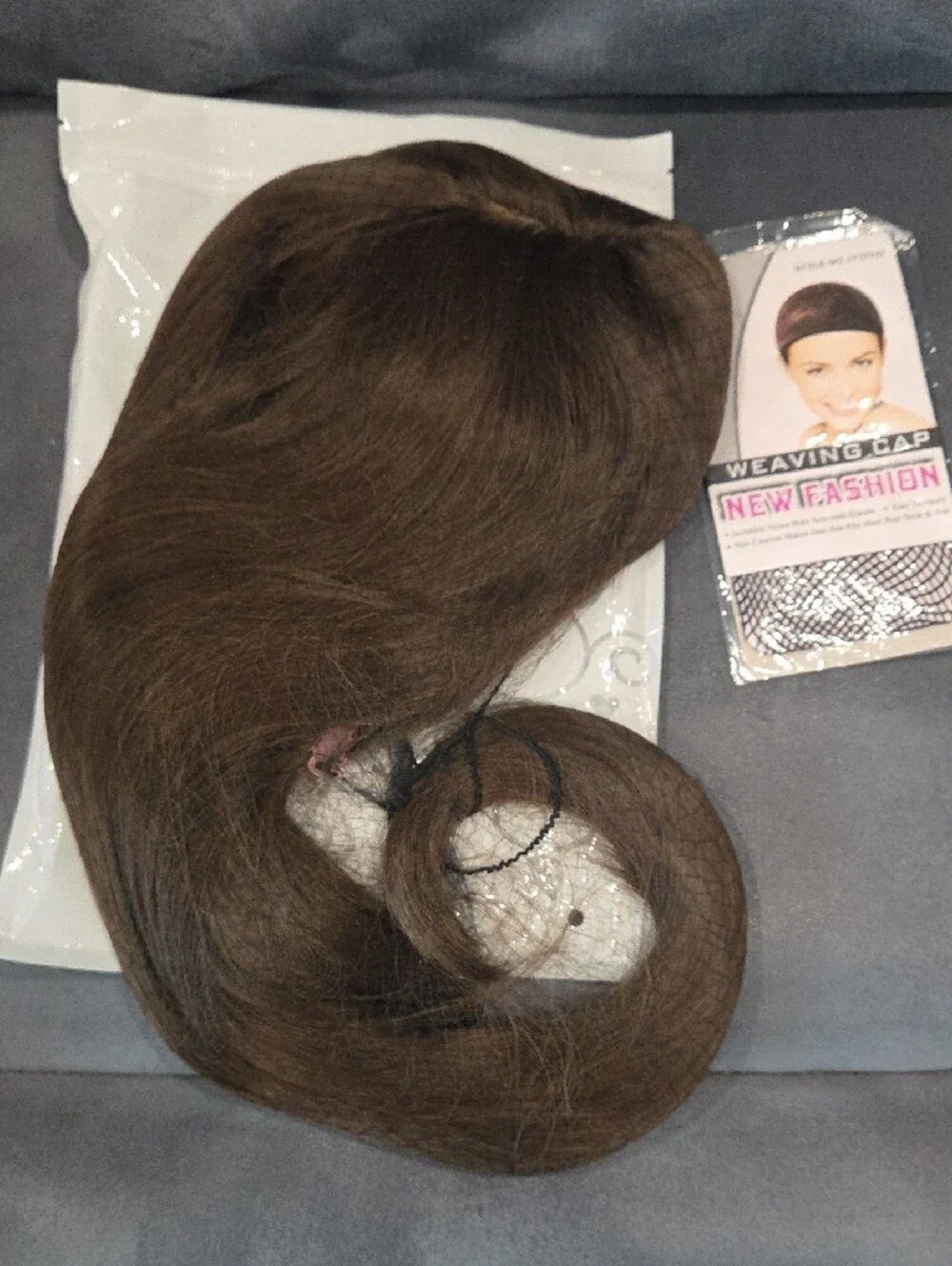 Long Layered Women's Wig with Full Bangs - Dark Chocolate Brown